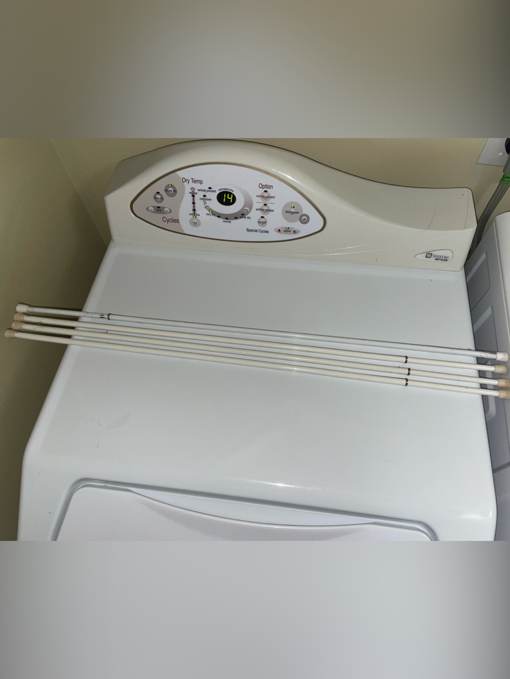 White tension rod set